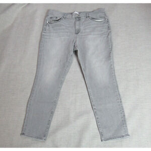Loft Outlet Jeans Womens 16 Gray Skinny Ankle Denim Light Wash Mid-Rise Casual